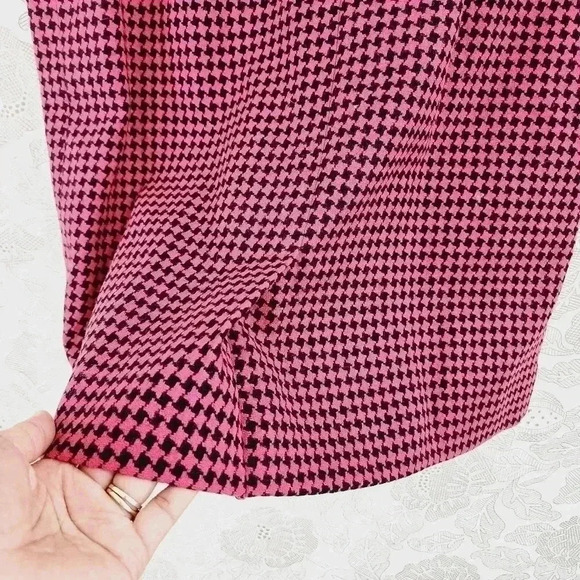 Vintage Pendleton Virgin Wool Checkered Pencil Skirt Size 10  3320 - Picture 4 of 11
